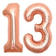 thumbnail image 1 of Jonhamwelbor Giant Number 13 Balloons, Foil Rose Gold, 1.76 oz, 13 Count, 1 of 3