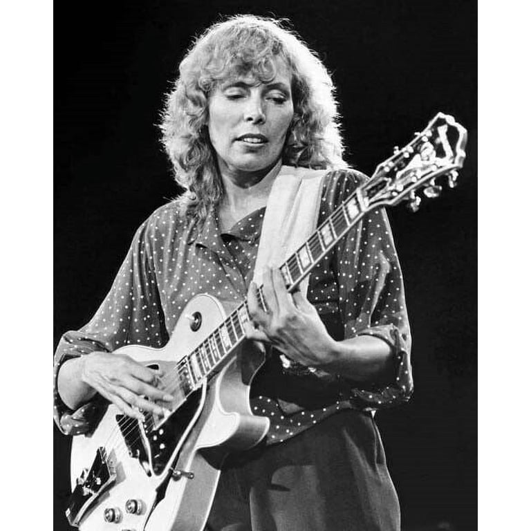 Joni Mitchell 1980's on stage playing guitar in concert 24x30