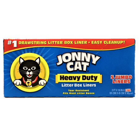 Jonny Cat Heavy Duty Jumbo Cat Litter Box Liners, 5 count