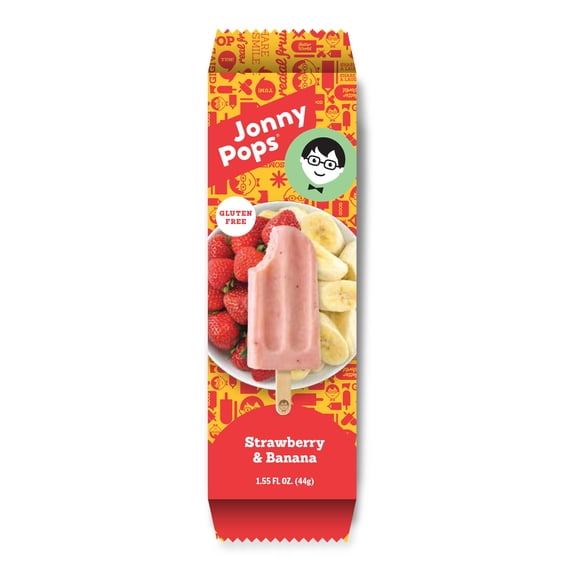 Jonnypops Strawberry Banana Creamy Smoothie On A Stick 1Each (PACK OF 96)