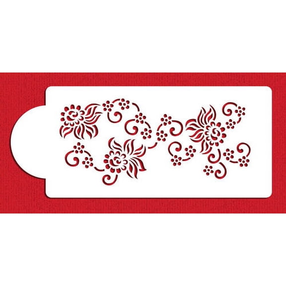 Jonquil Floral Cake Side Stencil by Designer Stencils