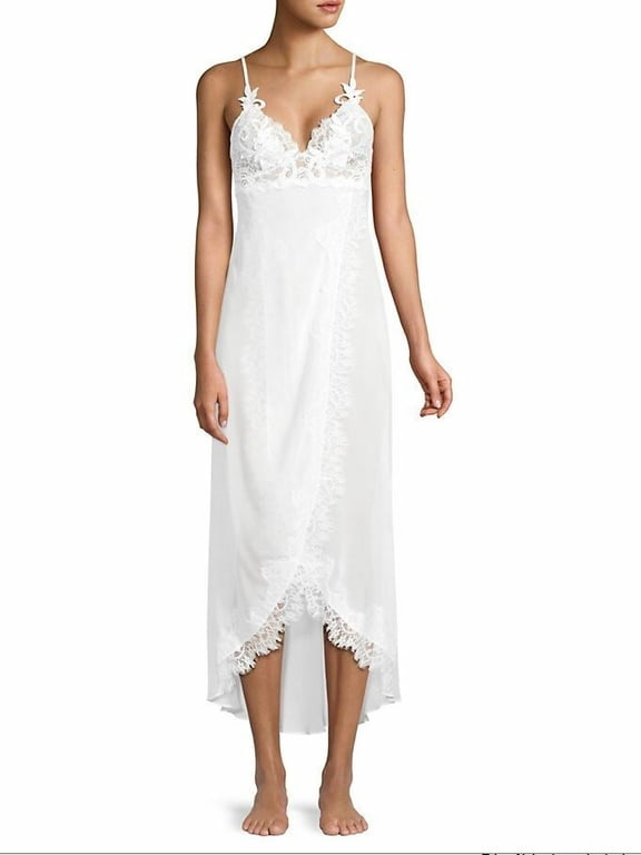 Stephanie Chiffon Lace Gown Ivory- M