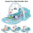 thumbnail image 1 of SIMANLI 3-in-1 Baby Play Mat and Activity Gym with Tummy Time & Kick & Play Piano for Infant, Blue, 1 of 5