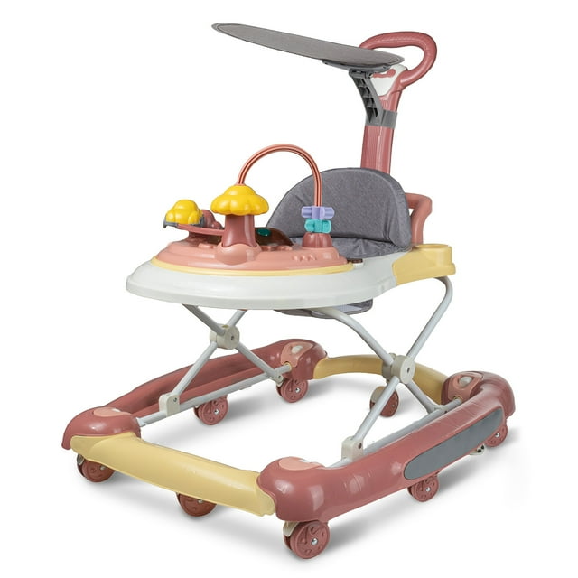 Jonster Baby Walker, 4 in 1 Foldable Walkers with Wheels & Removable