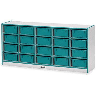 20 Tub Mobile Storage - with Tubs - Teal