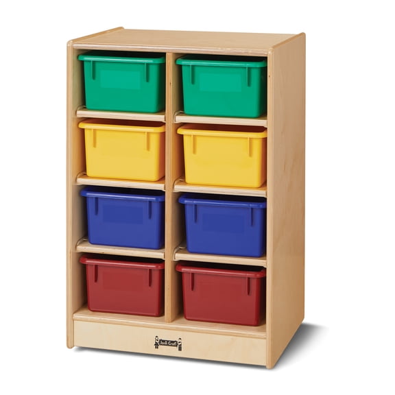 8 Cubbie-Tray Mobile Unit - with Colored Trays