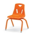 thumbnail image 1 of Stacking Chair with Powder-Coated Legs - 12" Ht - Orange, 1 of 6