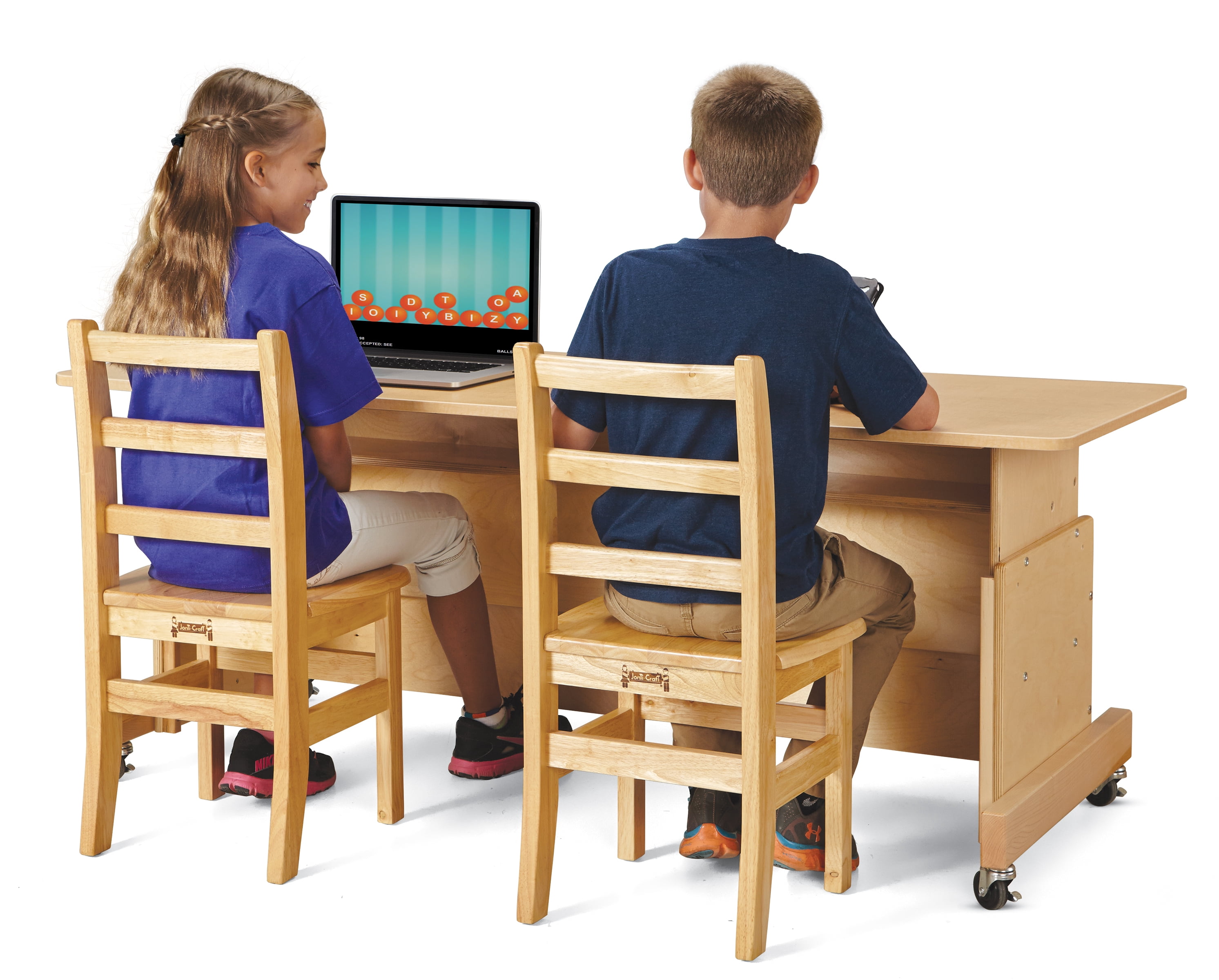 Apollo Double Computer Desk - Maple Top - Walmart.com