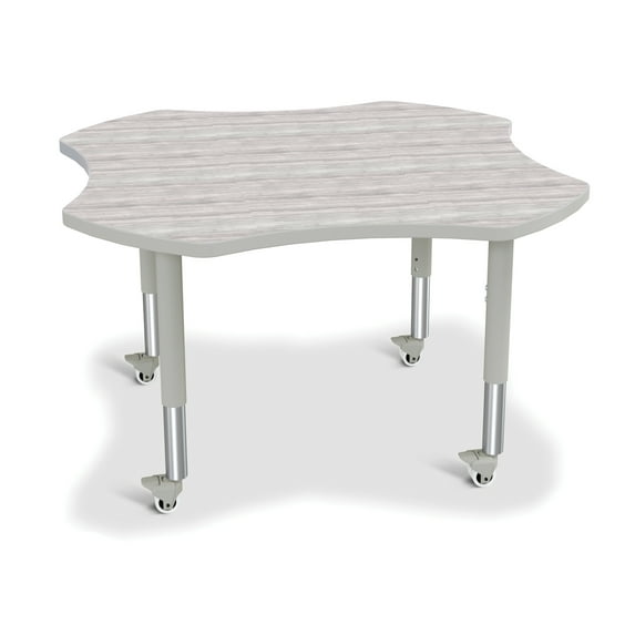 Four Leaf Activity Table - Mobile - Driftwood Gray/Coastal Blue/Gray