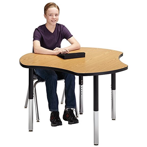 Collaborative Hub Table - 44" X 47" - Oak/Black