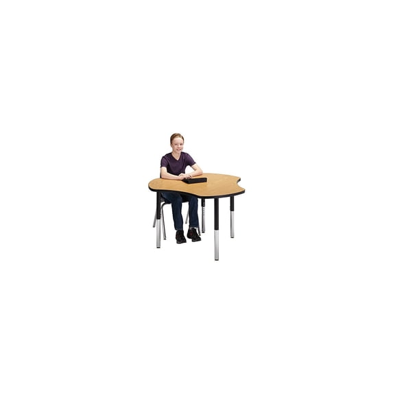 Collaborative Hub Table - 44" X 47" - Oak/Black