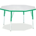 thumbnail image 1 of Octagon Activity Table - 48" X 48", A-height - Freckled Gray/Green/Gray, 1 of 7