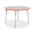 thumbnail image 1 of Octagon Activity Table - 48" X 48", A-height - Freckled Gray/Orange/Gray, 1 of 7