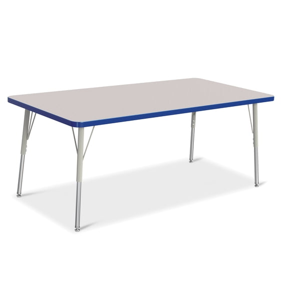 Rectangle Activity Table - 30" X 60", A-height - Freckled Gray/Blue/Gray