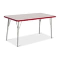 thumbnail image 1 of Rectangle Activity Table - 24" X 48", A-height - Freckled Gray/Red/Gray, 1 of 7