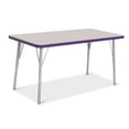 thumbnail image 1 of Rectangle Activity Table - 24" X 48", A-height - Freckled Gray/Purple/Gray, 1 of 6