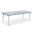 thumbnail image 1 of Rectangle Activity Table - 30" X 72", A-height - Freckled Gray/Teal/Gray, 1 of 7