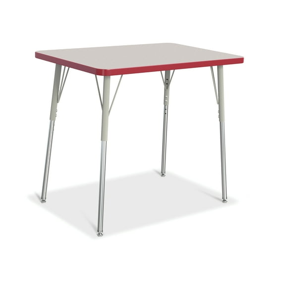 Rectangle Activity Table - 24" X 36", A-height - Freckled Gray/Red/Gray