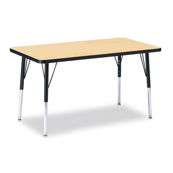 Rectangle Activity Table - 24" X 36", A-height - Maple/Black/Black