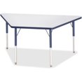 thumbnail image 1 of Trapezoid Activity Tables - 30" X 60", A-height - Freckled Gray/Navy/Gray, 1 of 2