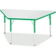 thumbnail image 1 of Trapezoid Activity Tables - 30" X 60", A-height - Freckled Gray/Green/Gray, 1 of 2