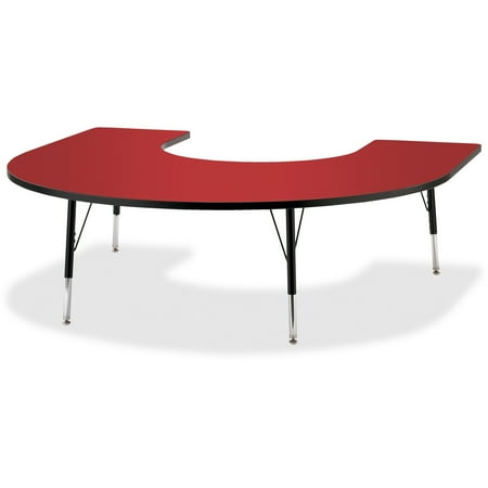 Jonti-Craft Berries Elementary Black Edge Horseshoe Table