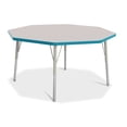 thumbnail image 1 of Octagon Activity Table - 48" X 48", E-height - Freckled Gray/Teal/Gray, 1 of 7