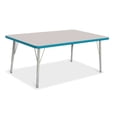 thumbnail image 1 of Rectangle Activity Table - 30" X 48", E-height - Freckled Gray/Teal/Gray, 1 of 7