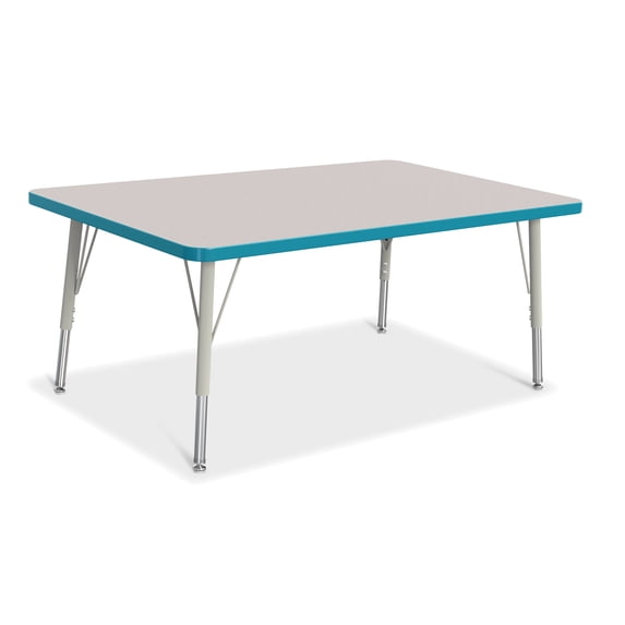 Rectangle Activity Table - 30" X 48", E-height - Freckled Gray/Teal/Gray