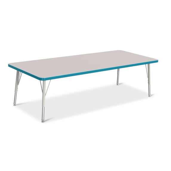 Rectangle Activity Table - 30" X 72", E-height - Freckled Gray/Teal/Gray