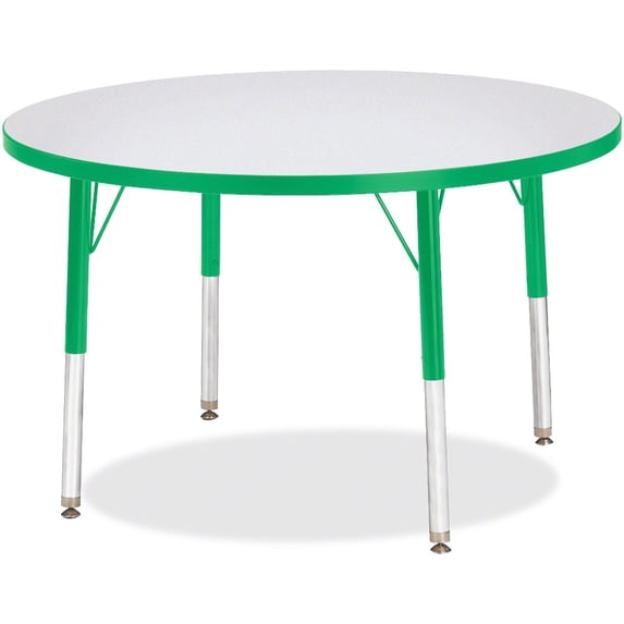 Round Activity Table - 36" Diameter, E-height - Freckled Gray/Green/Gray
