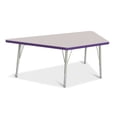 thumbnail image 1 of Trapezoid Activity Tables - 30" X 60", E-height - Freckled Gray/Purple/Gray, 1 of 6