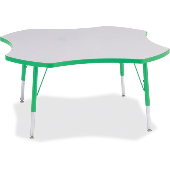 Four Leaf Activity Table, E-height - Freckled Gray/Green/Gray