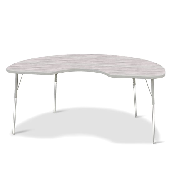Kidney Activity Table - 48" X 72", A-height - Driftwood Gray/Gray/Gray