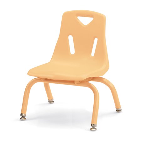 Stacking Chair with Powder-Coated Legs - 8" Ht - Camel