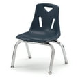 thumbnail image 1 of Stacking Chair with Chrome-Plated Legs - 10" Ht - Navy, 1 of 7