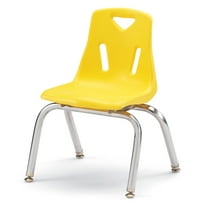 Stacking Chair with Chrome-Plated Legs - 12" Ht - Yellow