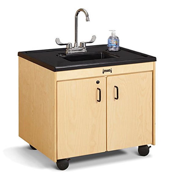 Jonti-Craft 1370JC Clean Hands Helper - 26" Counter - Plastic Sink, Natural wood