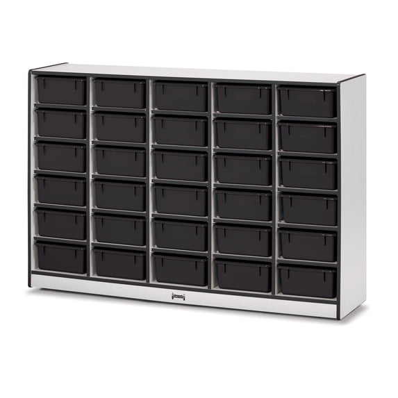 30 Tub Mobile Storage - with Tubs - Black