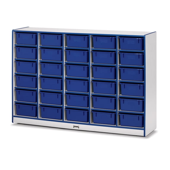 30 Tub Mobile Storage - with Tubs - Blue