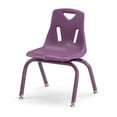 thumbnail image 1 of Stacking Chair with Powder-Coated Legs - 12" Ht - Purple, 1 of 6