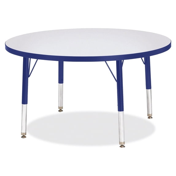 Jonti-Craft Berries Toddler Height Color Edge Round Table - Blue Round, Laminated Top - Four Leg Base - 4 Legs - 1.13" Table Top Thickness x 36" Table Top Diameter - 15" Height - Assembly Required...