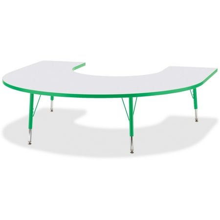 Jonti-Craft Kydz Activity Table - Horseshoe-Color:Gray/green,Size:66" X 60" 11" - 15"