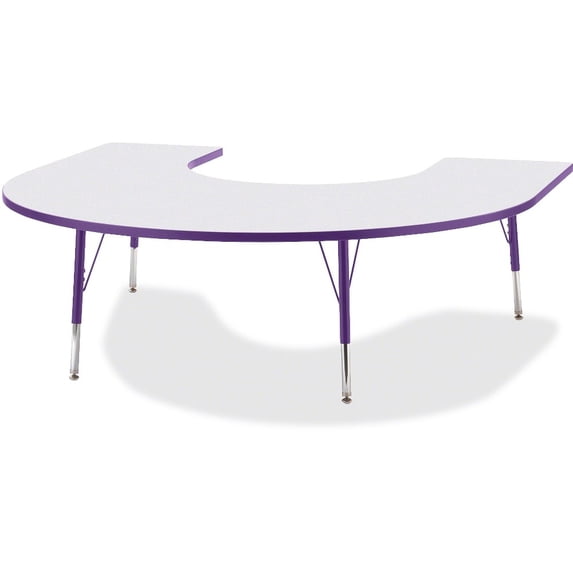 Elementary Height Prism Edge Horseshoe Table