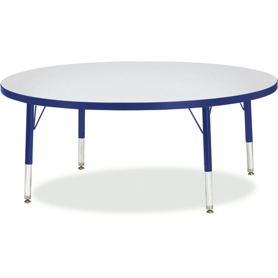 Jonti-Craft Kydz Activity Table - Round-Color:Gray/blue,Size:11" - 15"