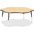 thumbnail image 1 of Six Leaf Activity Table - 60", A-height - Maple/Black/Black, 1 of 2