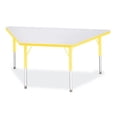 thumbnail image 1 of Trapezoid Activity Tables - 30" X 60", E-height - Freckled Gray/Yellow/Gray, 1 of 2