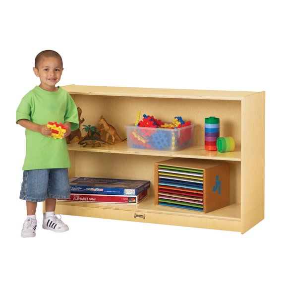 Low Mobile Toy Storage Bookshelf