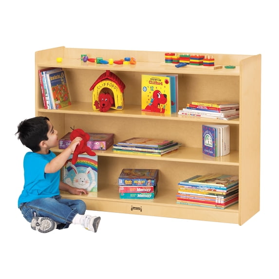 Adjustable Mobile Classroom Bookshelf with Lip
