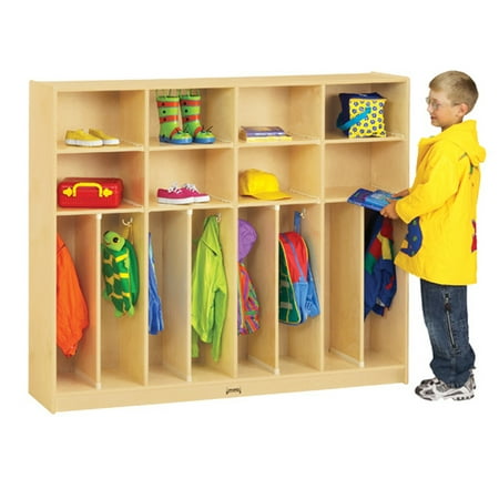 Jonti-Craft Rainbow Accents Large Neat-n-Trim Locker - 8 Compartment(s) - 50.5" Height x 60" Width x 15" Depth - Durable, Hanging Hook, Rounded Corner - Baltic - Acrylic - 1 Each